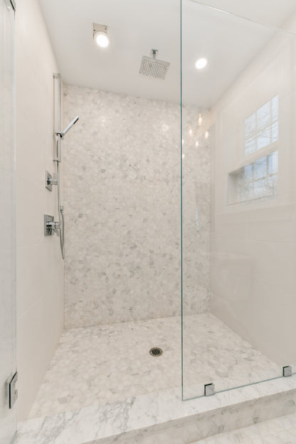Casablanca Carrara Diamond Mosaic Marble Tile | Honed-Main Inventory-All Products,Natural Stone-Riad Tile