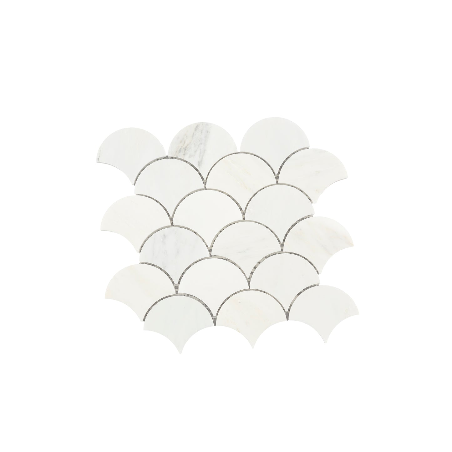 Casablanca Carrara Fish Scale Mosaic Marble Tile | Honed-Main Inventory-All Products,Natural Stone-Riad Tile