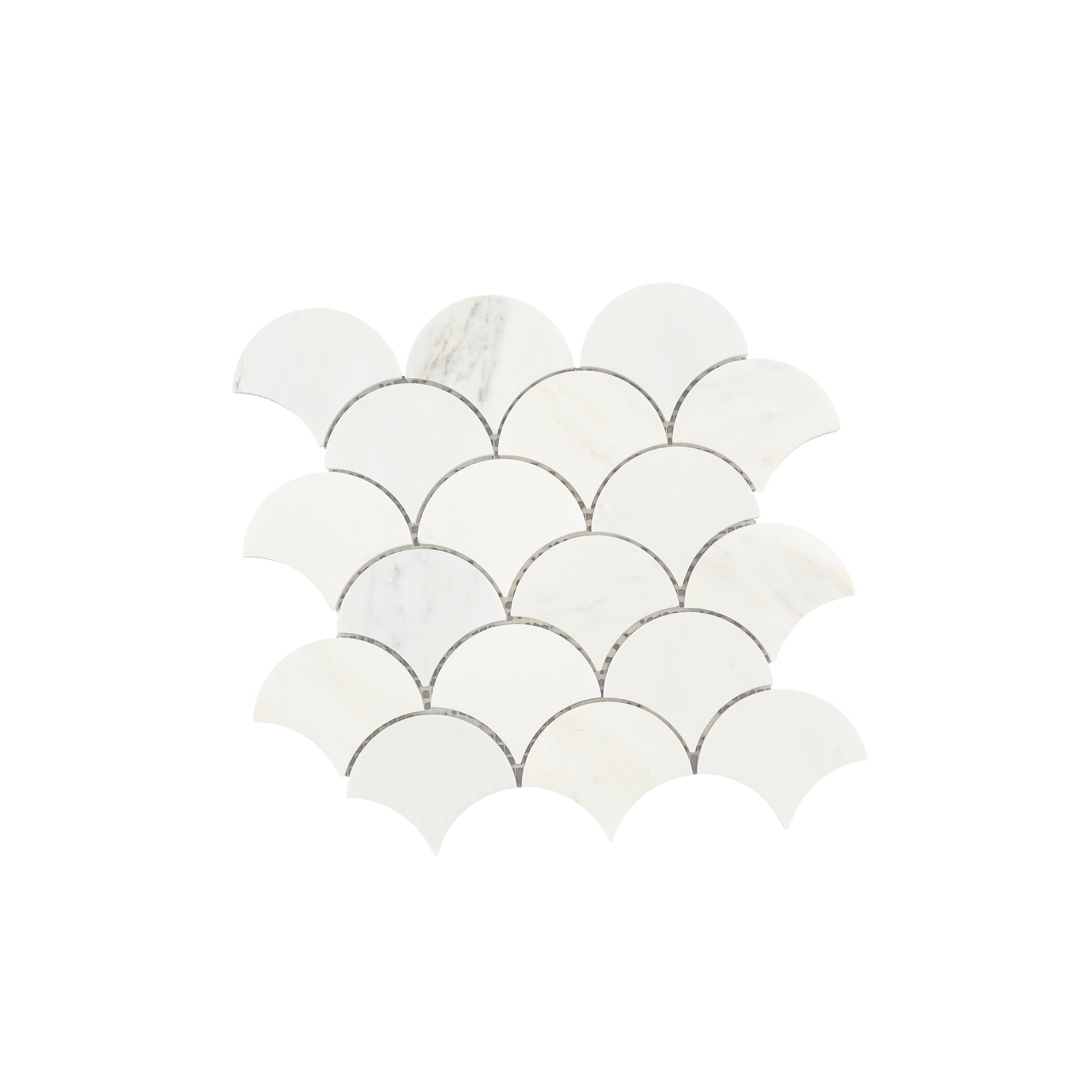 Casablanca Carrara Fish Scale Mosaic Marble Tile | Honed-Main Inventory-All Products,Natural Stone-Riad Tile