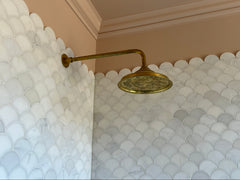 Casablanca Carrara Fish Scale Mosaic Marble Tile | Honed