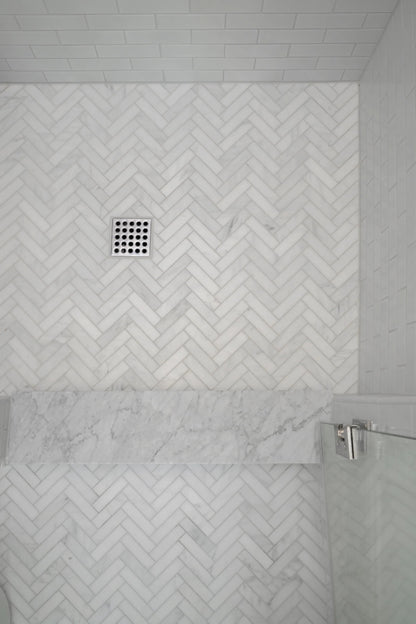 Casablanca Carrara 1x4 Herringbone Mosaic Marble Tile | Honed-Main Inventory-All Products,Natural Stone-Riad Tile