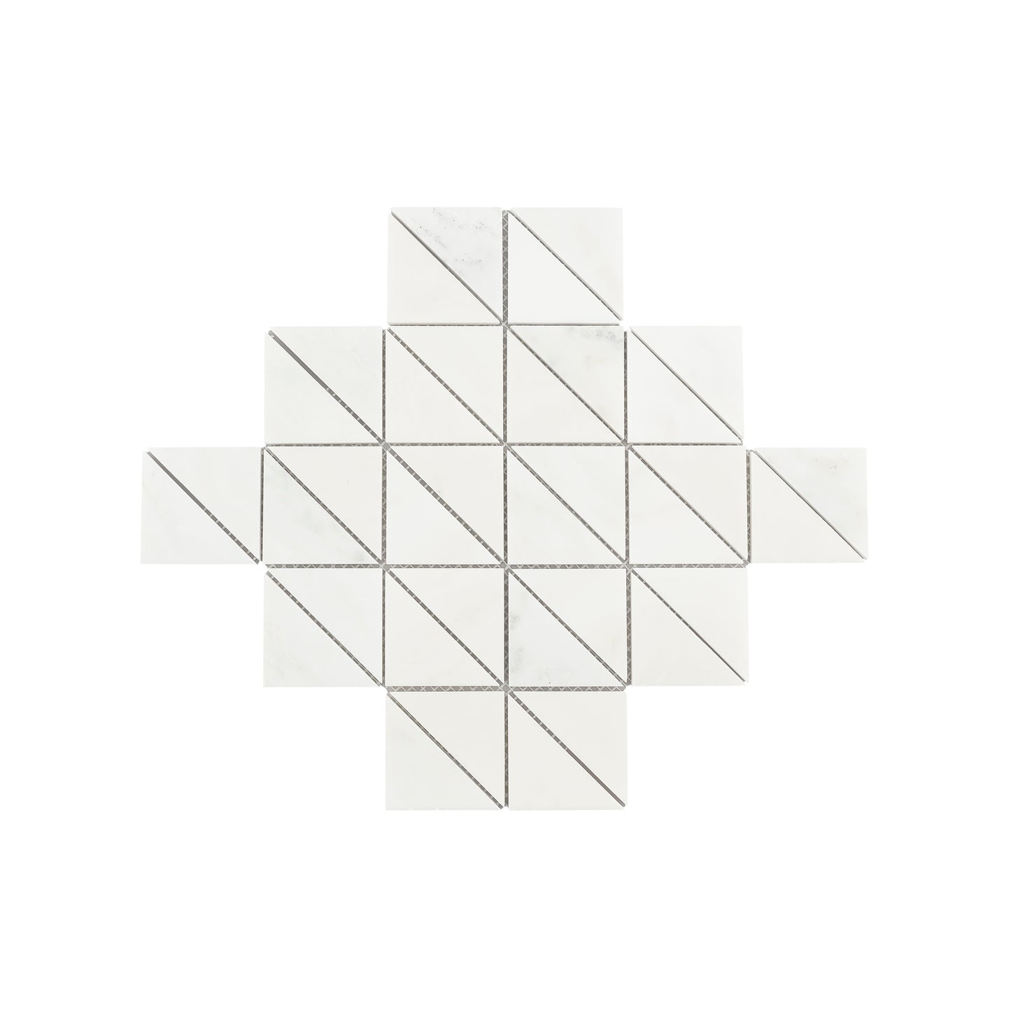 Casablanca Carrara Triangle Mosaic Marble Tile | Honed-Main Inventory-All Products,Natural Stone-Riad Tile