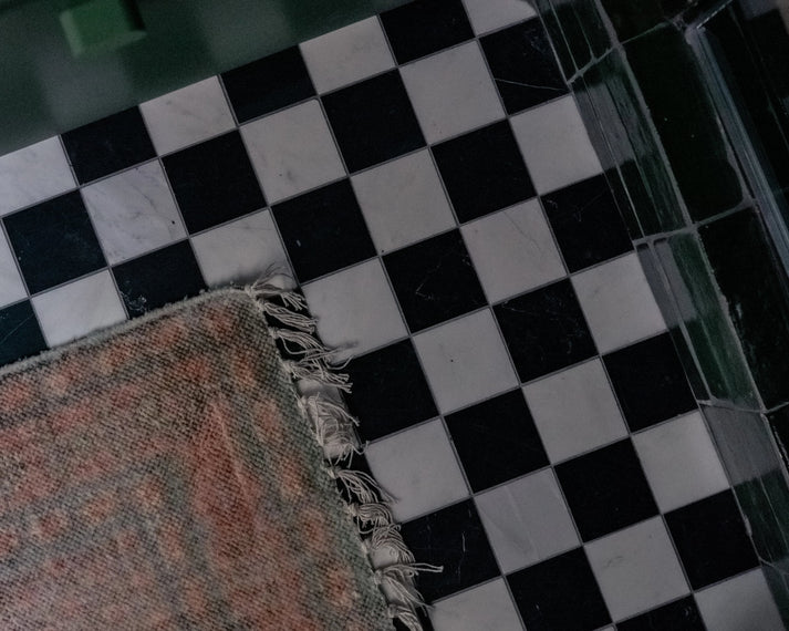 Casablanca Carrara & Nero Marquina 3 Inch Checkerboard Mosaic Marble Tile | Honed-Main Inventory-All Products,Checkerboard,Natural Stone-Riad Tile