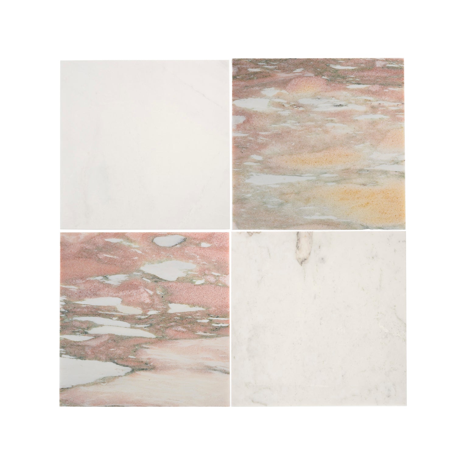 Casablanca Gold & Norwegian Rose Marble – Honed – 12″x12″ Checkerboard Bundle