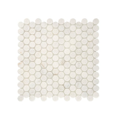 Casablanca Gold 1 Inch Penny Round Mosaic Marble Tile | Honed