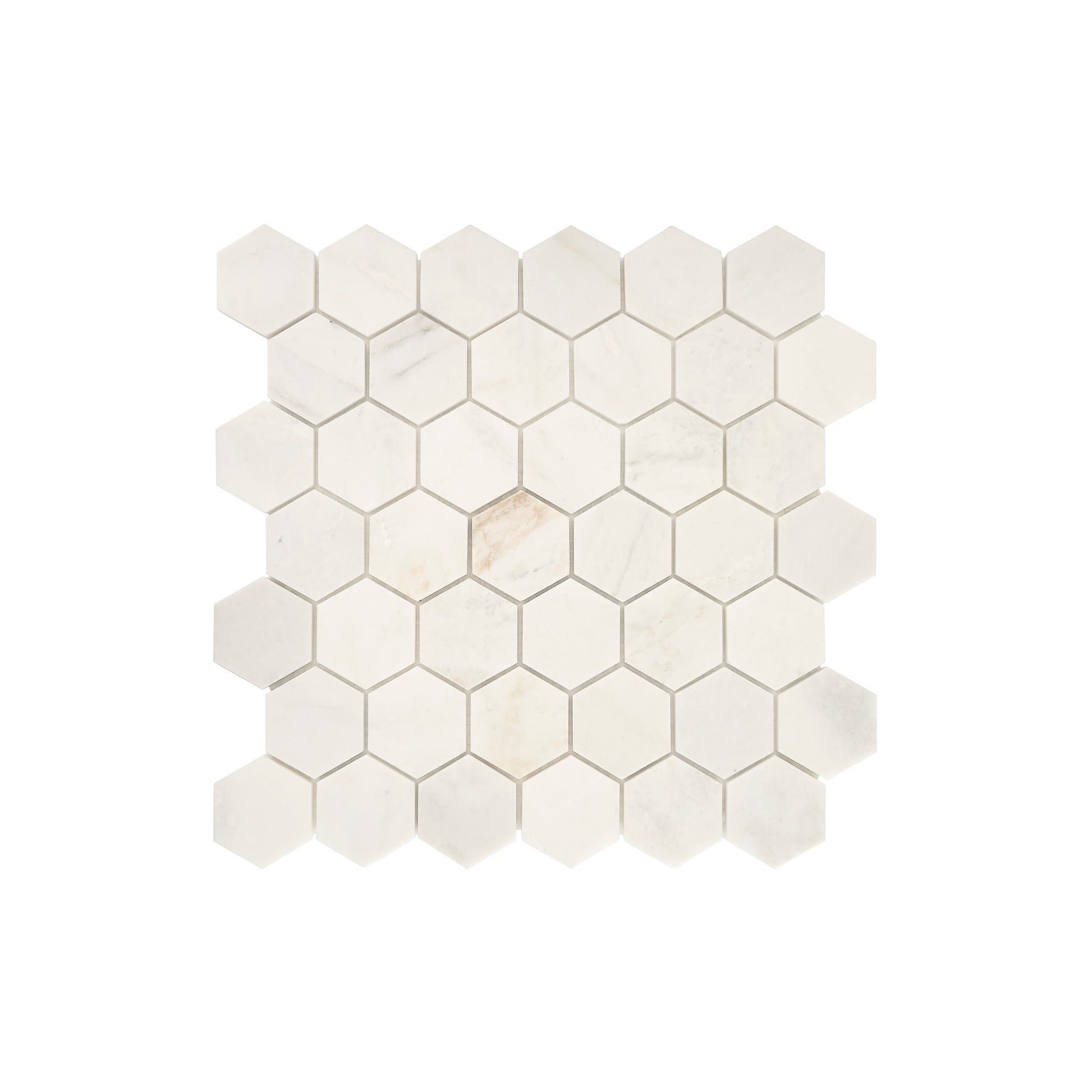 Casablanca Gold 2 Inch Hexagon Mosaic Marble Tile | Honed-Main Inventory-All Products,Natural Stone-Riad Tile