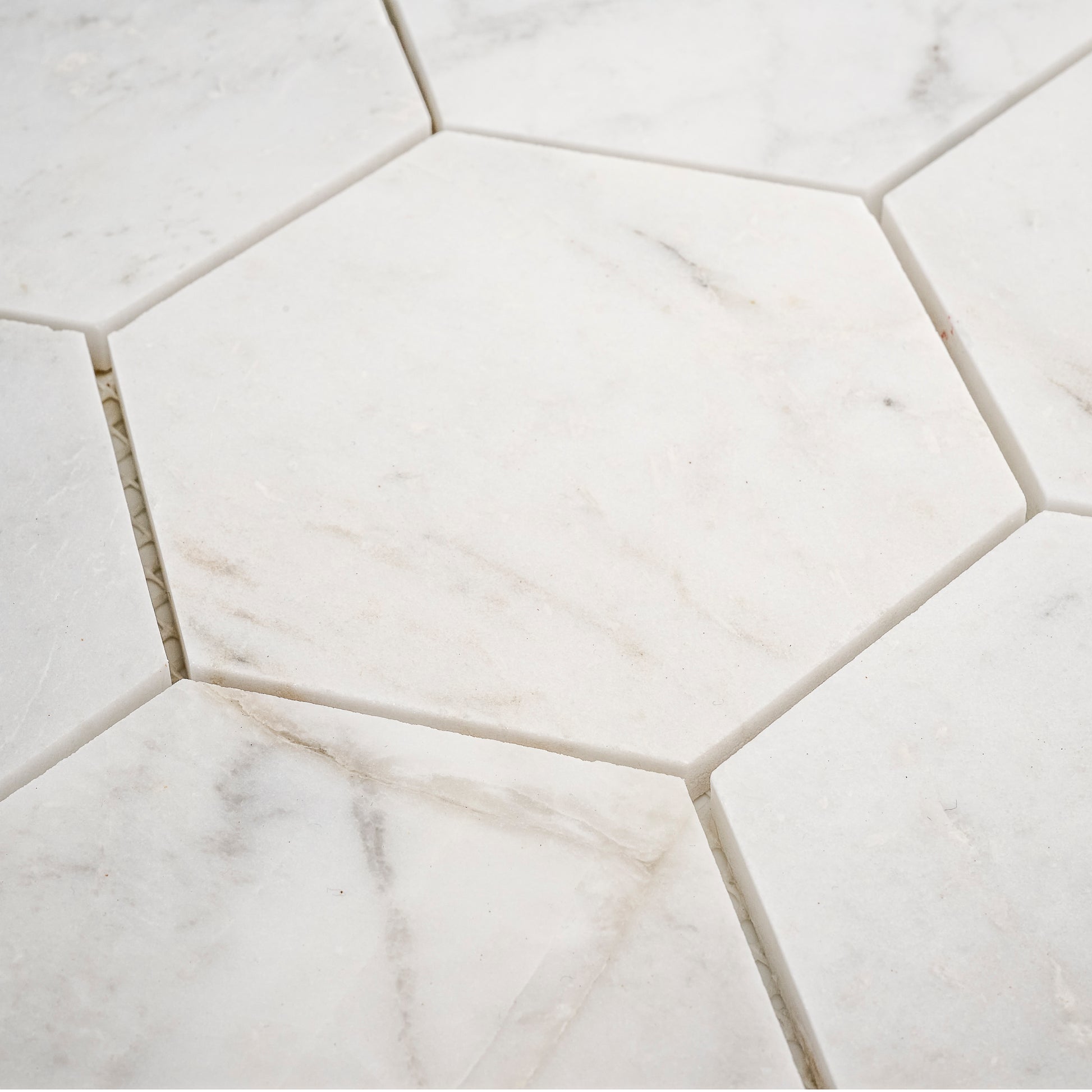 Sample: Casablanca Gold 5 Inch Hexagon Mosaic Marble Tile | Honed-Sample-Sample-Riad Tile