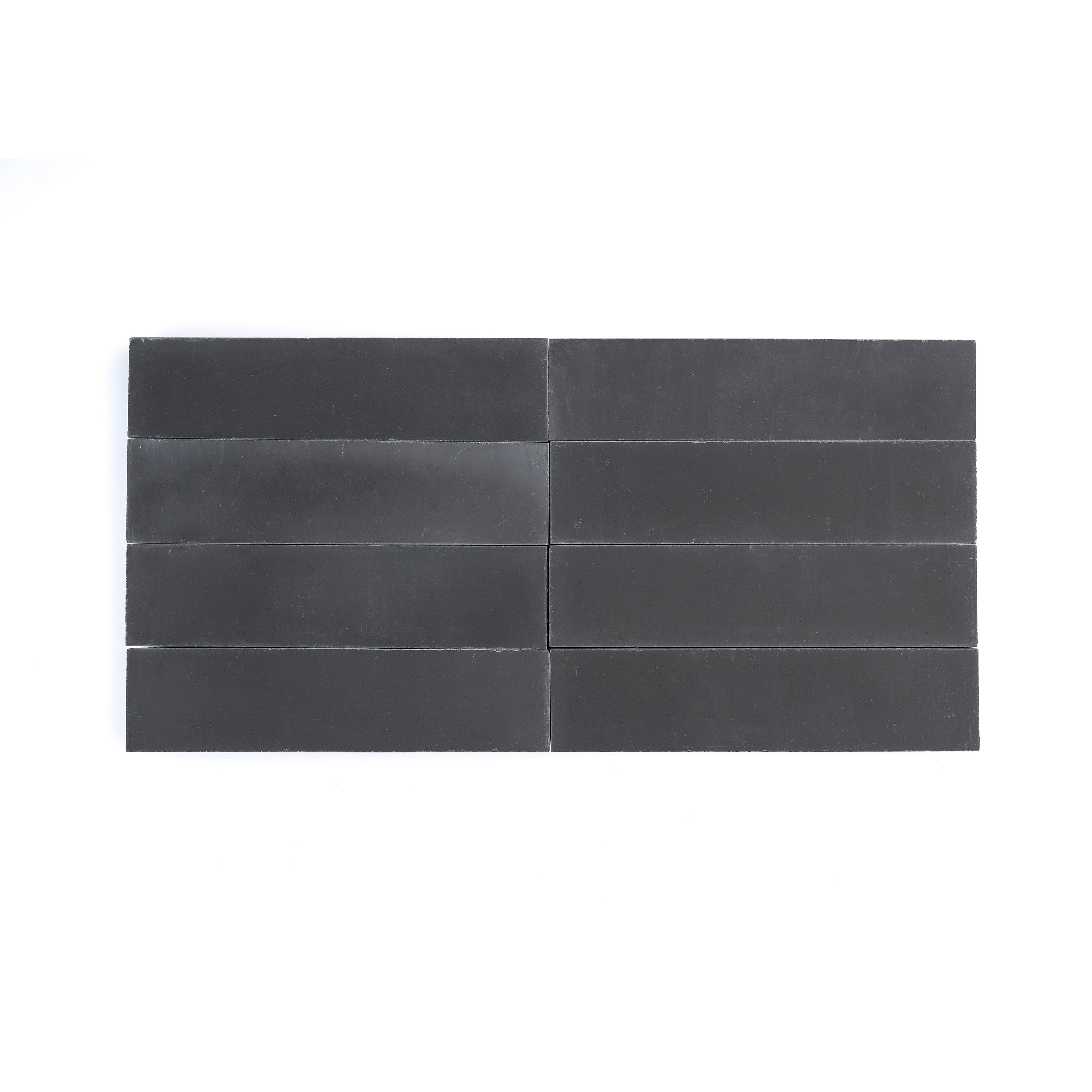 2x8 black cement tile, perfect for subway-style backsplashes or bathroom walls