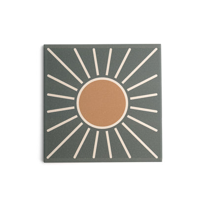 Sunny Days Ceramic Tile | Dark-Main Inventory-All Products,Patterns,Under 10-Riad Tile