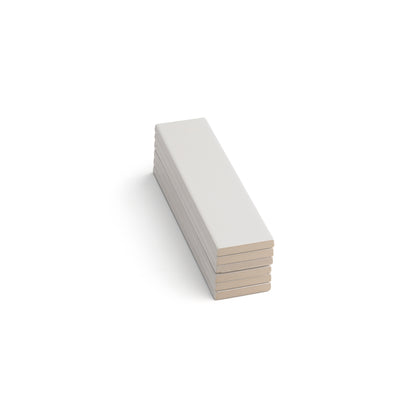 Matte white ceramic wall tile for spa-style bathroom