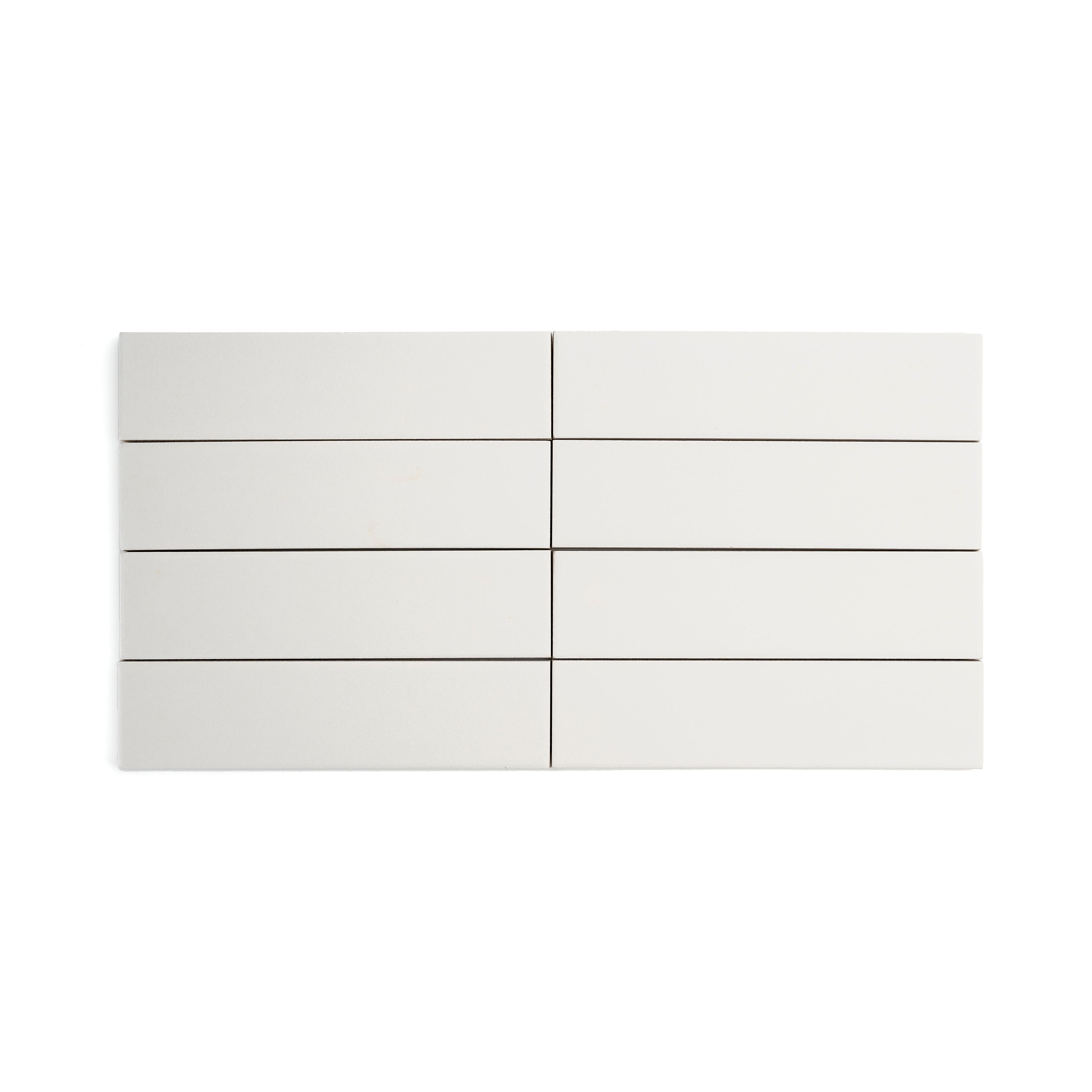 White 2x8 Ceramic Tile | Matte