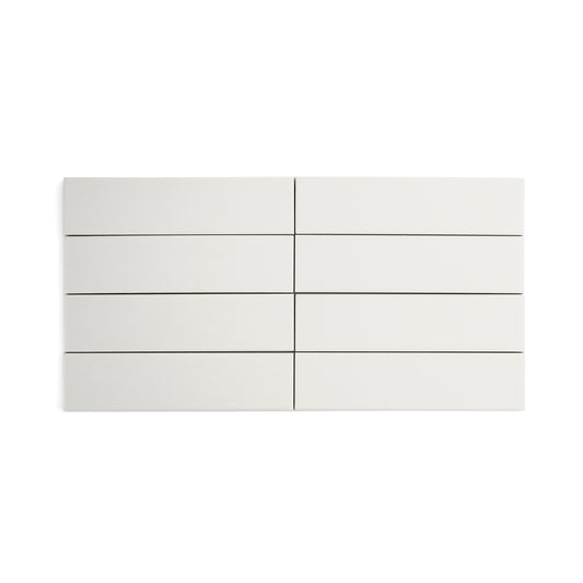 White 2x8 Ceramic Tile | Matte-Main Inventory-All Products,Neutral Ceramic,Solids,Under 10-Riad Tile