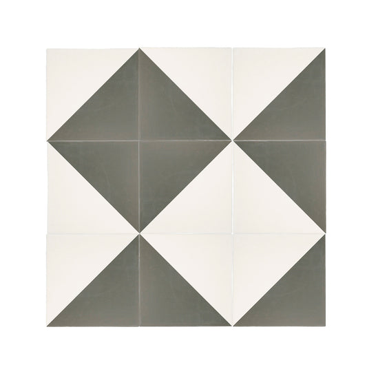 50/50 Black & White Ceramic Tile 8x8-Main Inventory-All Products,Patterns,Under 10-Riad Tile