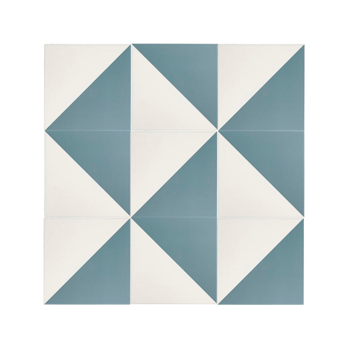 50/50 Blue & White Ceramic Tile 8x8-Main Inventory-All Products,Patterns,Under 10-Riad Tile