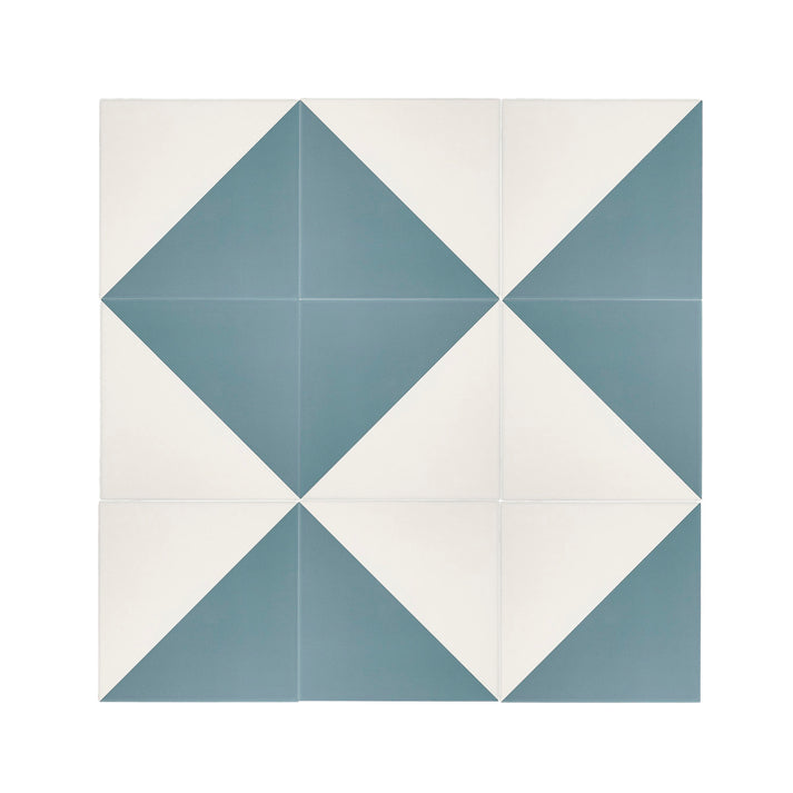 50/50 Blue & White Ceramic Tile 8x8-Main Inventory-All Products,Patterns,Under 10-Riad Tile