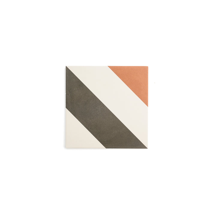 Sample: Cayman Black, Terracotta & White Ceramic Tile-Sample-Sample-Riad Tile