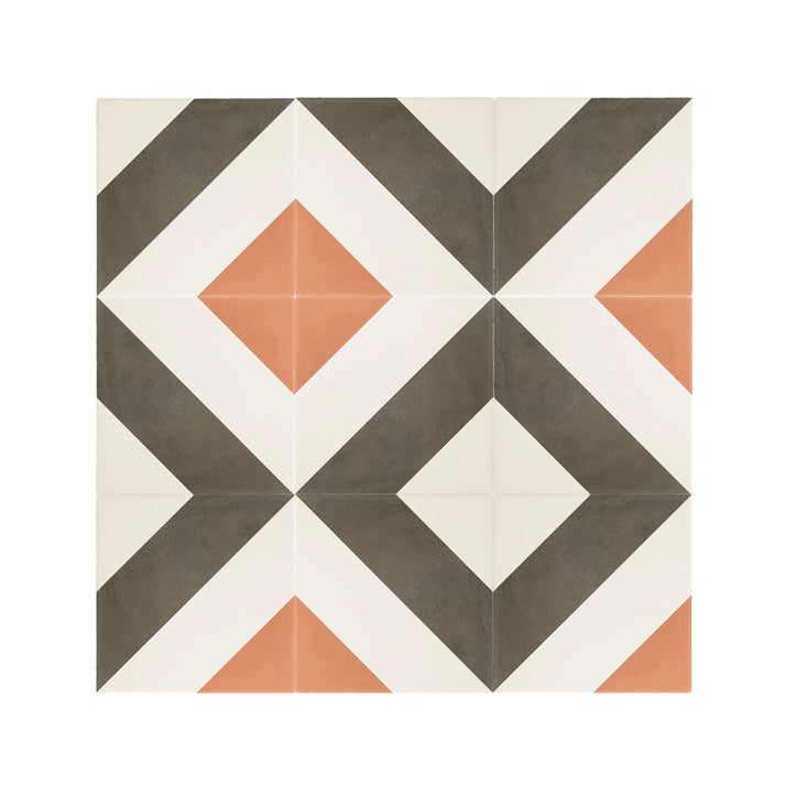 Cayman Black, Terracotta & White Ceramic Tile-Main Inventory-All Products,Patterns,Under 10-Riad Tile