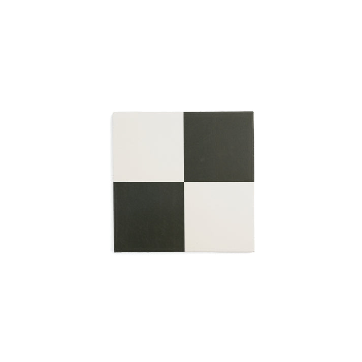 Sample: Checkerboard Black & White Ceramic Tile (1 sample piece)-Sample-Sample-Riad Tile