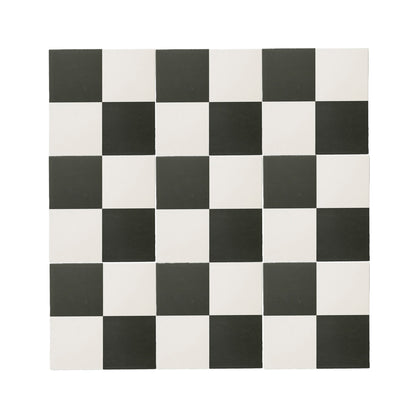 Checkerboard Black & White Ceramic Tile-Main Inventory-All Products,Patterns,Under 10-Riad Tile