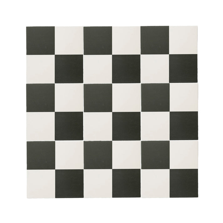 Checkerboard Black & White Ceramic Tile-Main Inventory-All Products,Patterns,Under 10-Riad Tile