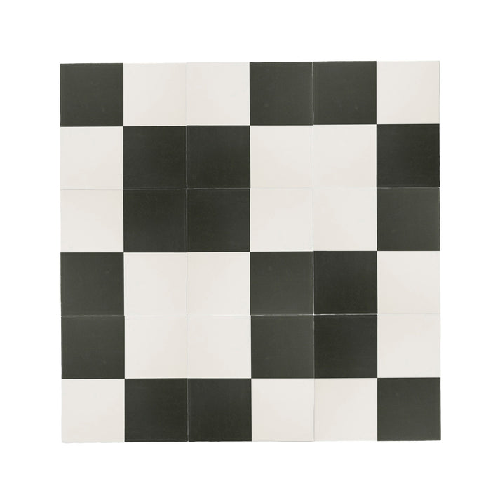 Checkerboard Black & White Ceramic Tile-Main Inventory-All Products,Patterns,Under 10-Riad Tile