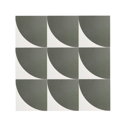 Crest Black & White Ceramic Tile-Main Inventory-All Products,Patterns,Under 10-Riad Tile