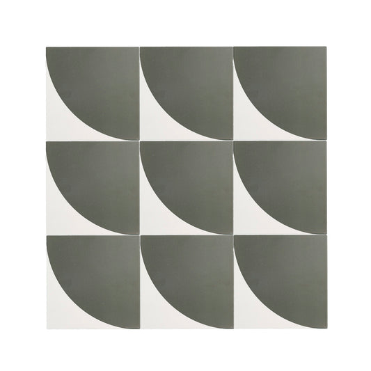 Crest Black & White Ceramic Tile-Main Inventory-All Products,Patterns,Under 10-Riad Tile
