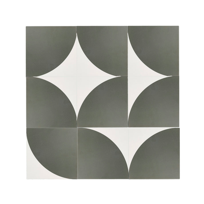 Crest Black & White Ceramic Tile-Main Inventory-All Products,Patterns,Under 10-Riad Tile