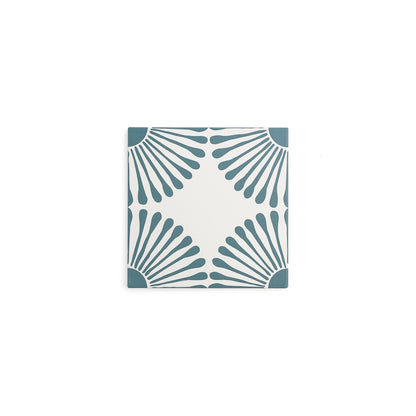Sample: Dandelion Blue Ceramic Tile-Sample-Sample-Riad Tile