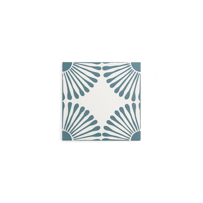 Sample: Dandelion Blue Ceramic Tile-Sample-Sample-Riad Tile