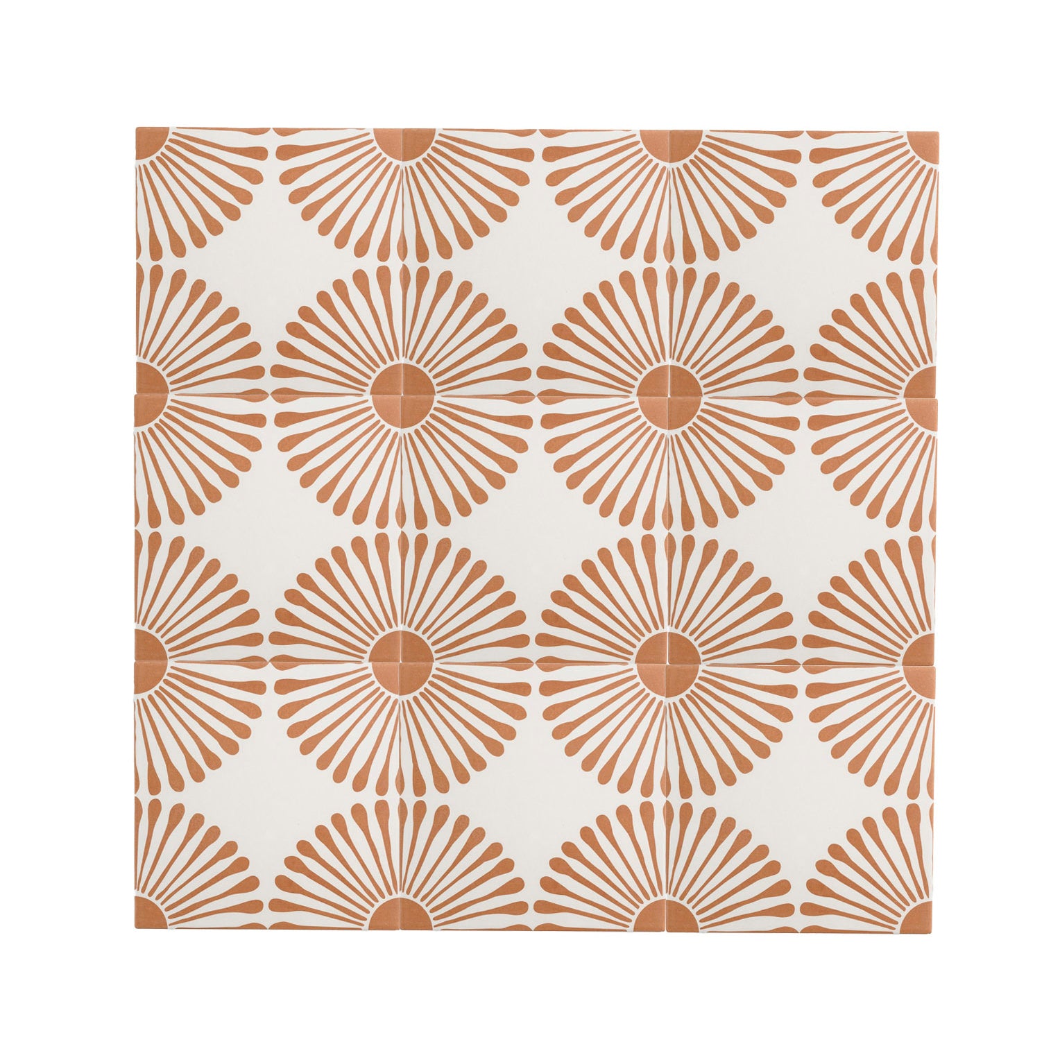 Dandelion Terracotta Ceramic Tile-Main Inventory-All Products,Neutral Ceramic,Patterns,Under 10-Riad Tile