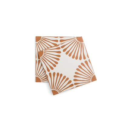 Dandelion Terracotta Ceramic Tile-Main Inventory-All Products,Neutral Ceramic,Patterns,Under 10-Riad Tile