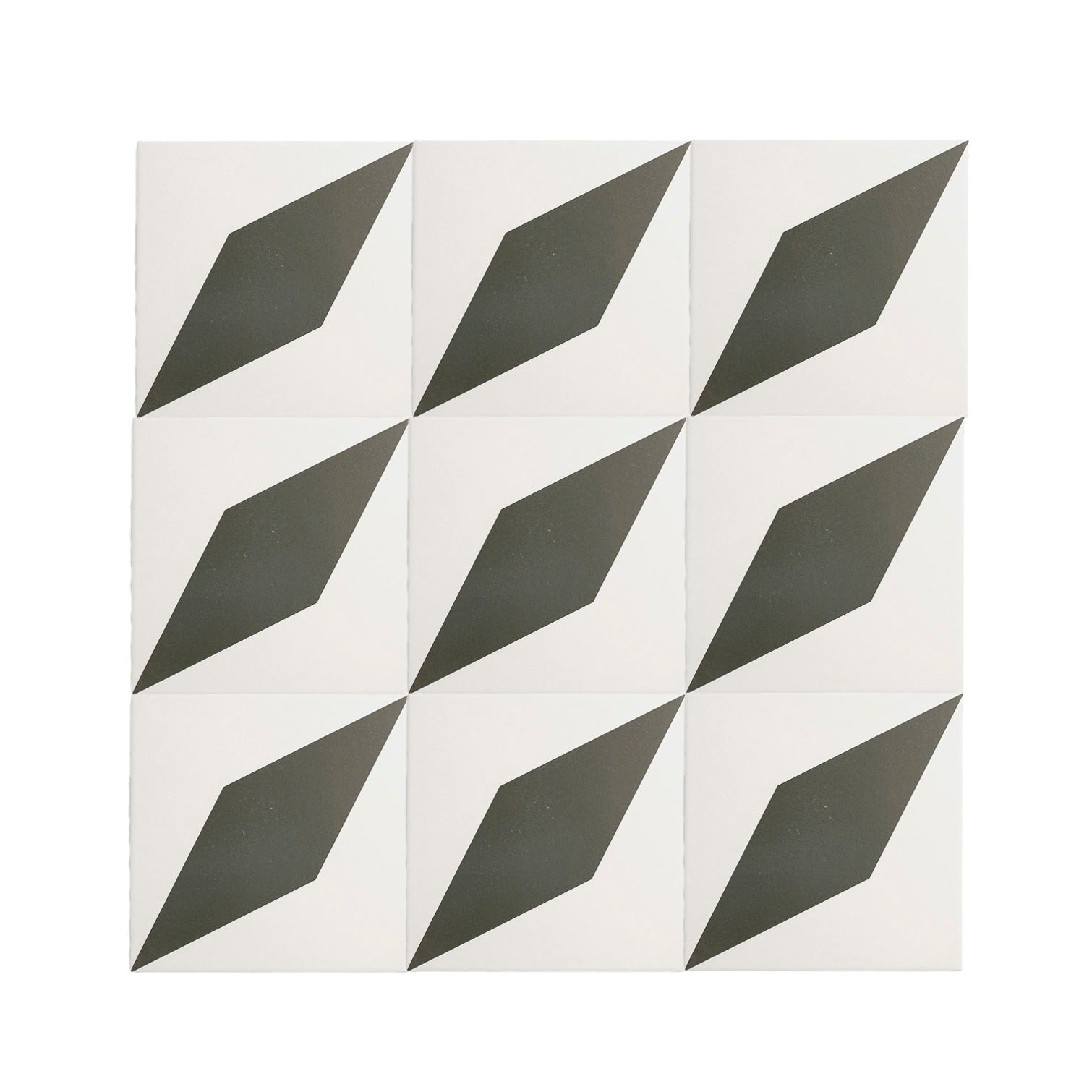 Diamond Black & White Ceramic Tile-Main Inventory-All Products,Patterns,Under 10-Riad Tile