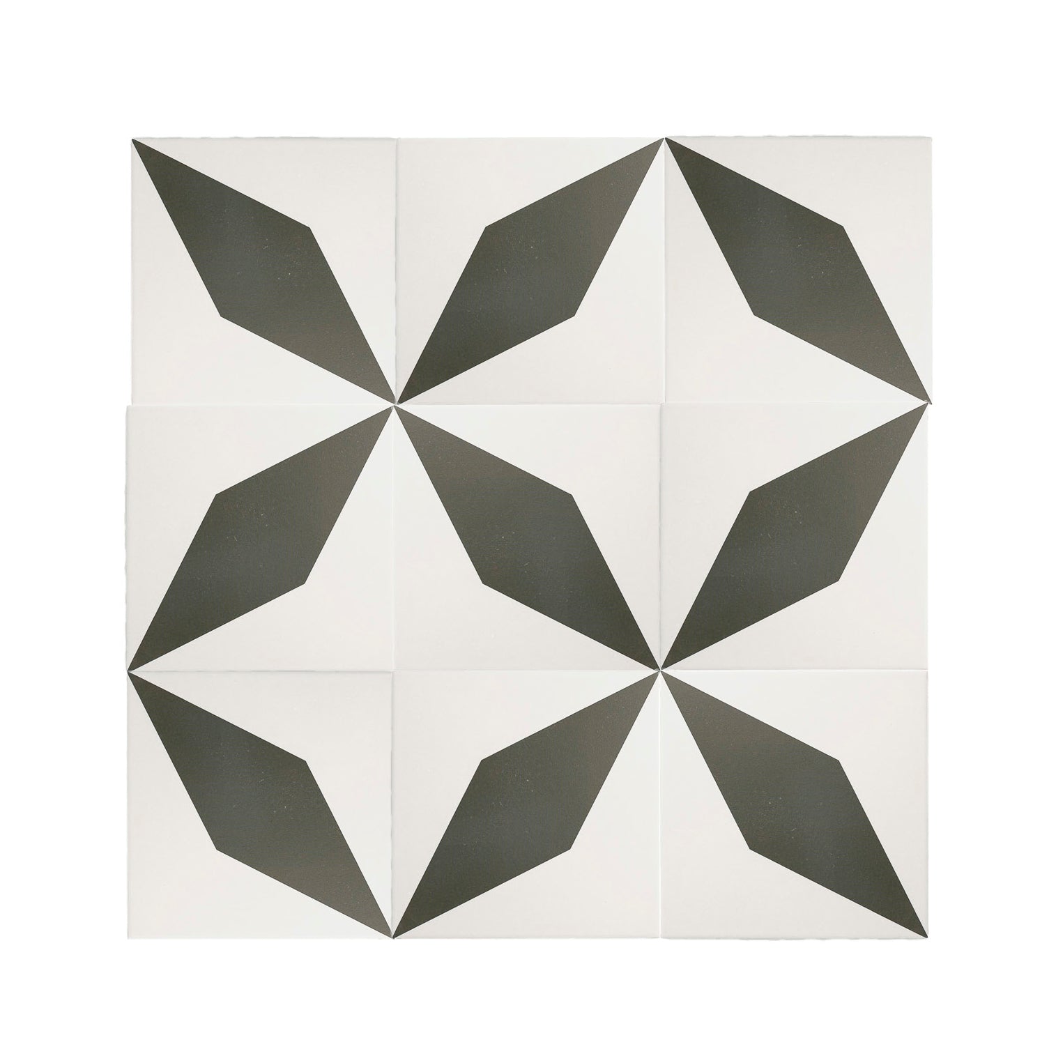 Diamond Black & White Ceramic Tile-Main Inventory-All Products,Patterns,Under 10-Riad Tile