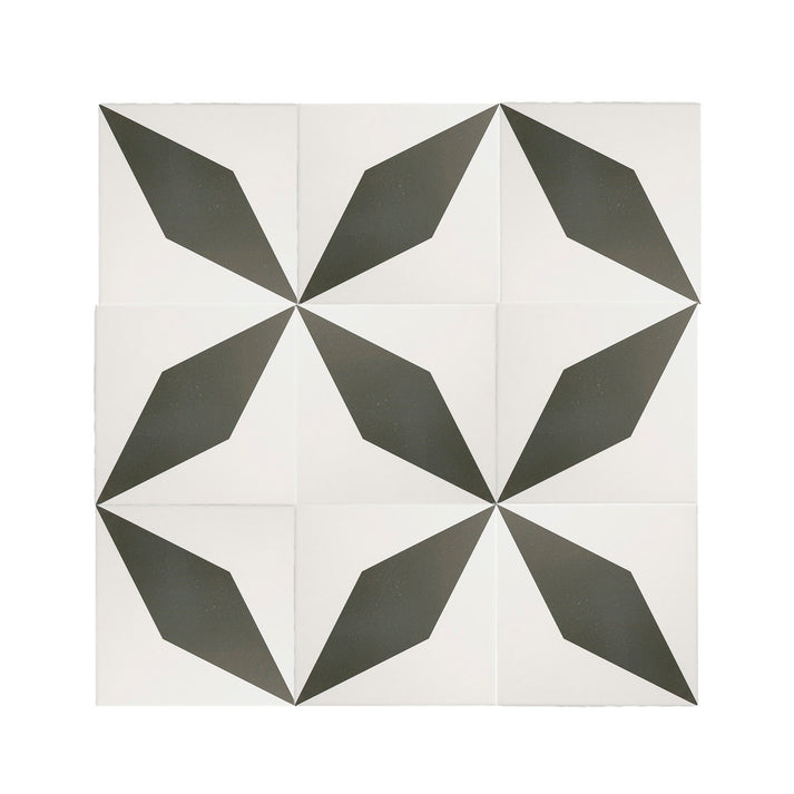 Diamond Black & White Ceramic Tile-Main Inventory-All Products,Patterns,Under 10-Riad Tile