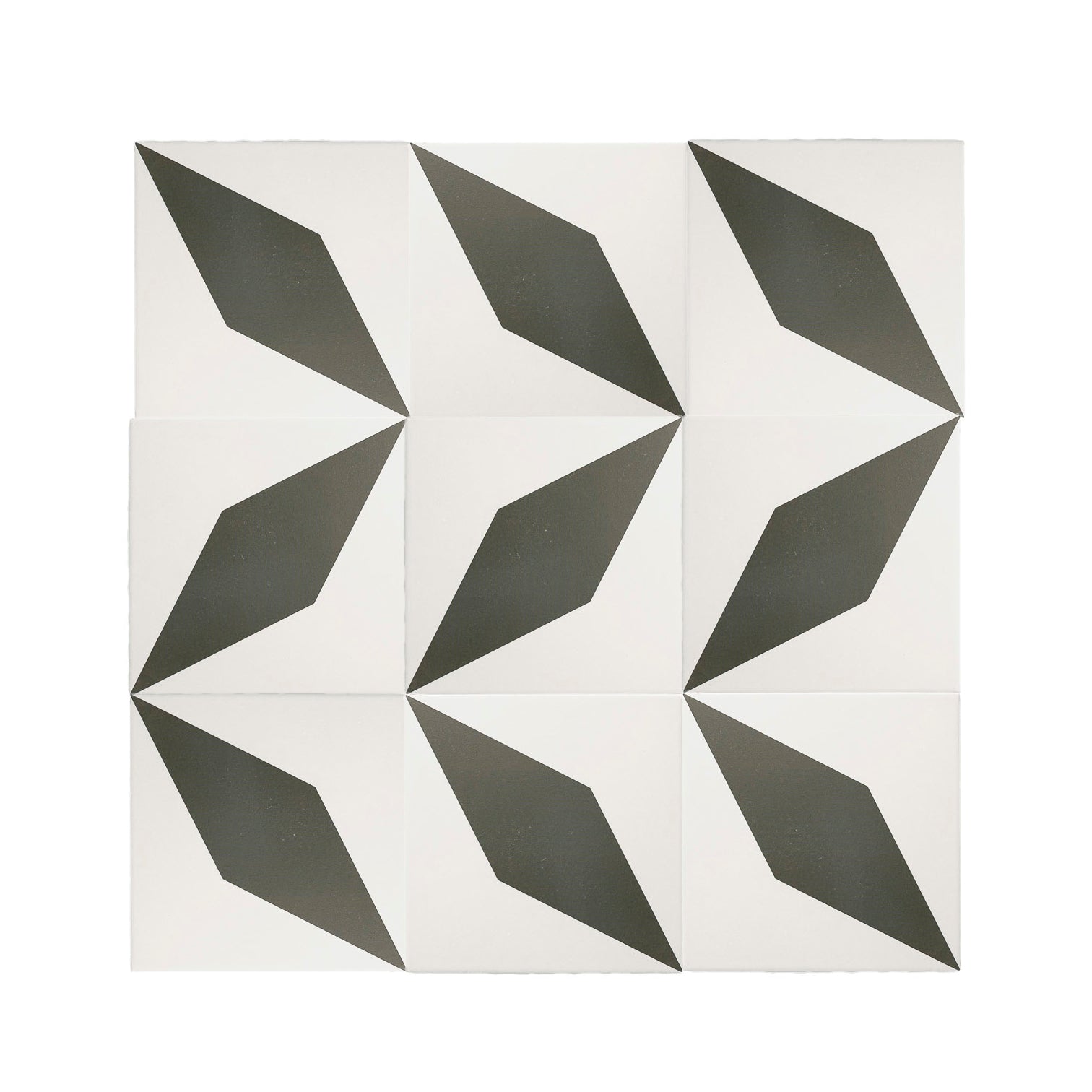Diamond Black & White Ceramic Tile-Main Inventory-All Products,Patterns,Under 10-Riad Tile
