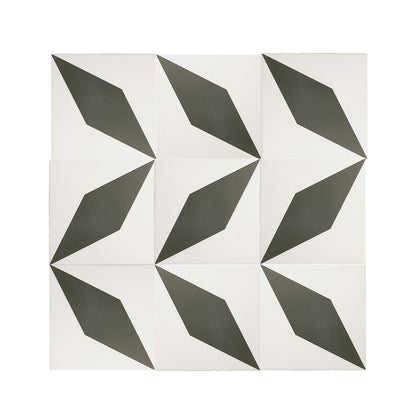 Diamond Black & White Ceramic Tile-Main Inventory-All Products,Patterns,Under 10-Riad Tile