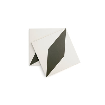 Diamond Black & White Ceramic Tile-Main Inventory-All Products,Patterns,Under 10-Riad Tile