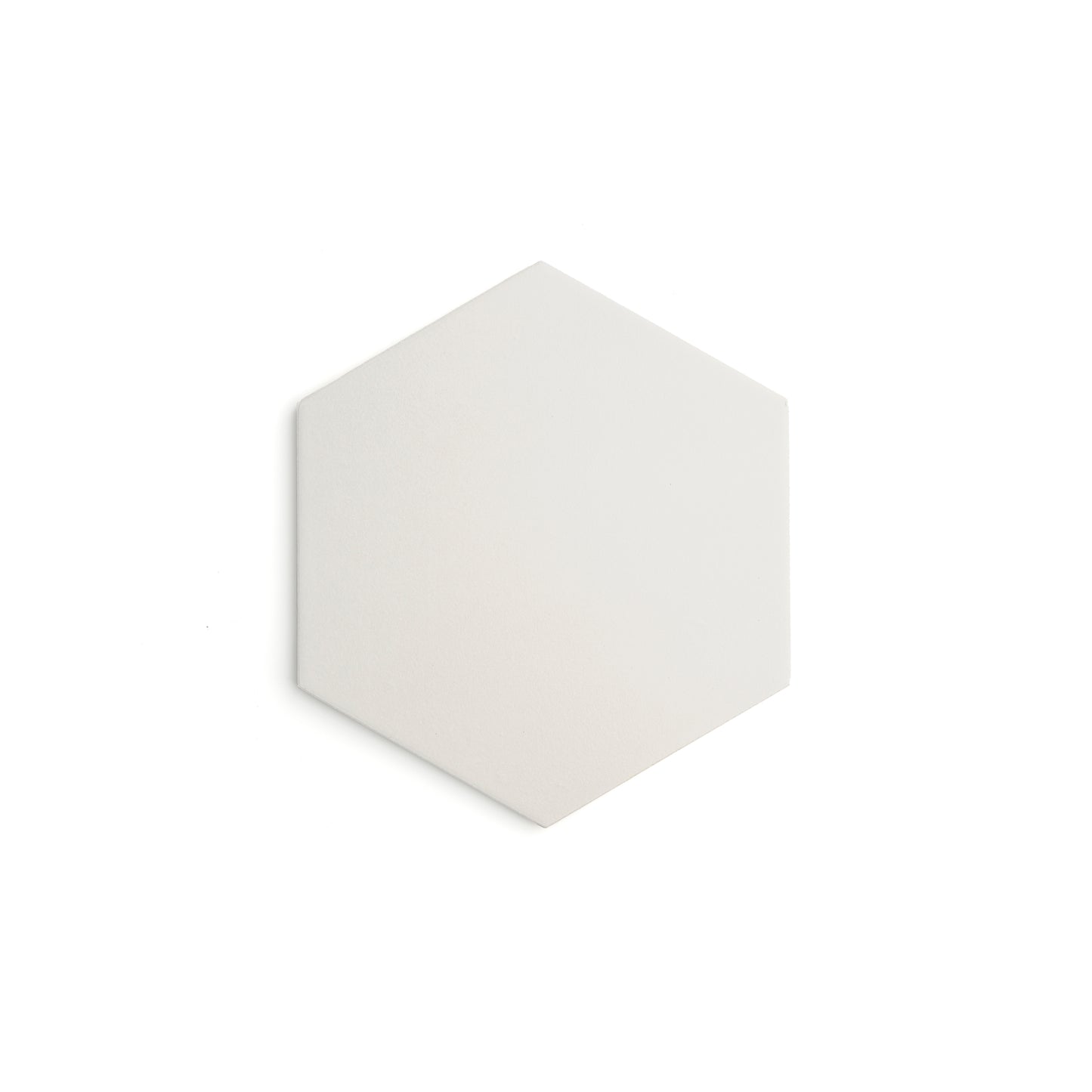 Sample: Solid White Hexagon Ceramic Tile (1 sample piece)-Sample-Sample-Riad Tile