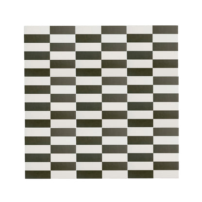 Long Checkerboard Black & White Ceramic Tile-Main Inventory-All Products,Patterns,Under 10-Riad Tile