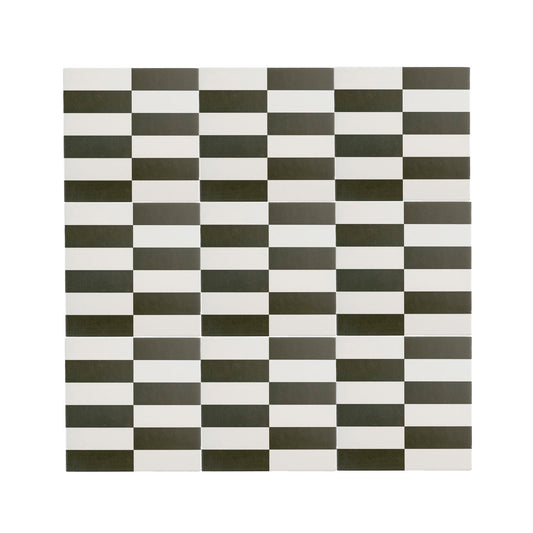 Long Checkerboard Black & White Ceramic Tile-Main Inventory-All Products,Patterns,Under 10-Riad Tile