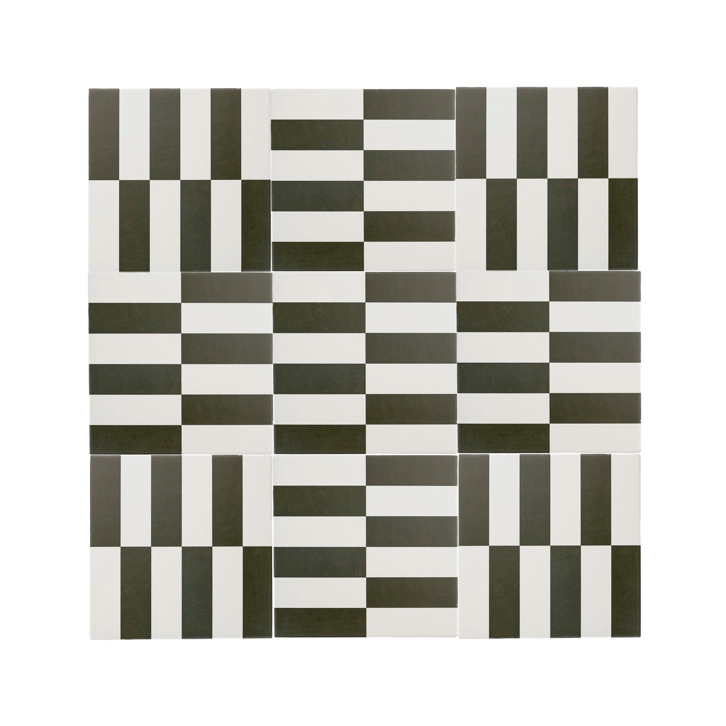 Long Checkerboard Black & White Ceramic Tile-Main Inventory-All Products,Patterns,Under 10-Riad Tile