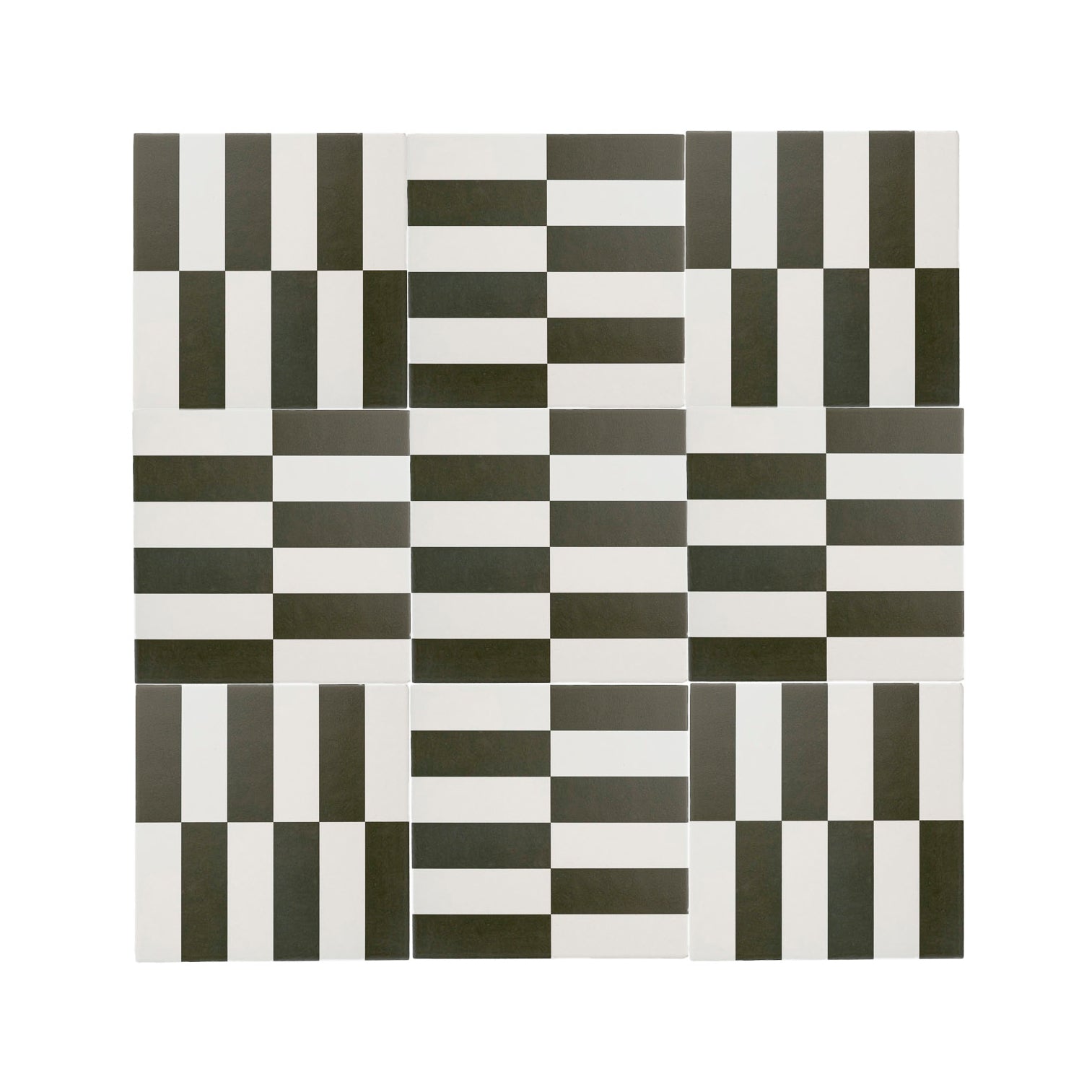 Long Checkerboard Black & White Ceramic Tile-Main Inventory-All Products,Patterns,Under 10-Riad Tile