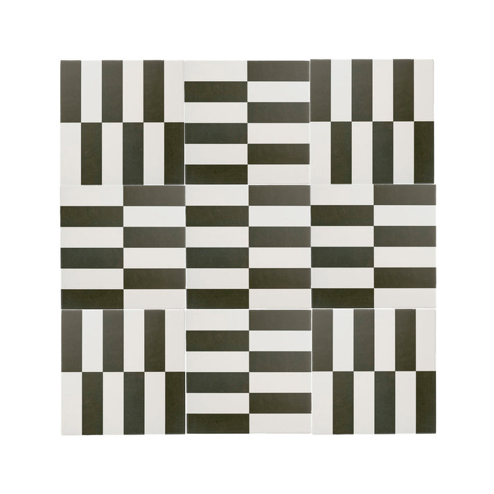 Long Checkerboard Black & White Ceramic Tile-Main Inventory-All Products,Patterns,Under 10-Riad Tile