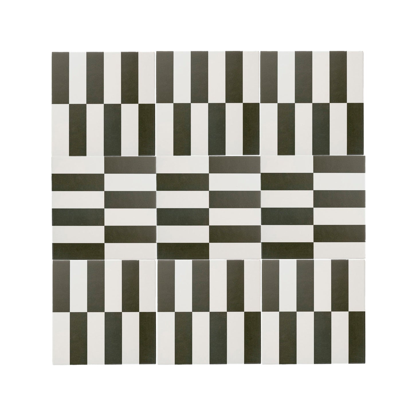 Long Checkerboard Black & White Ceramic Tile-Main Inventory-All Products,Patterns,Under 10-Riad Tile