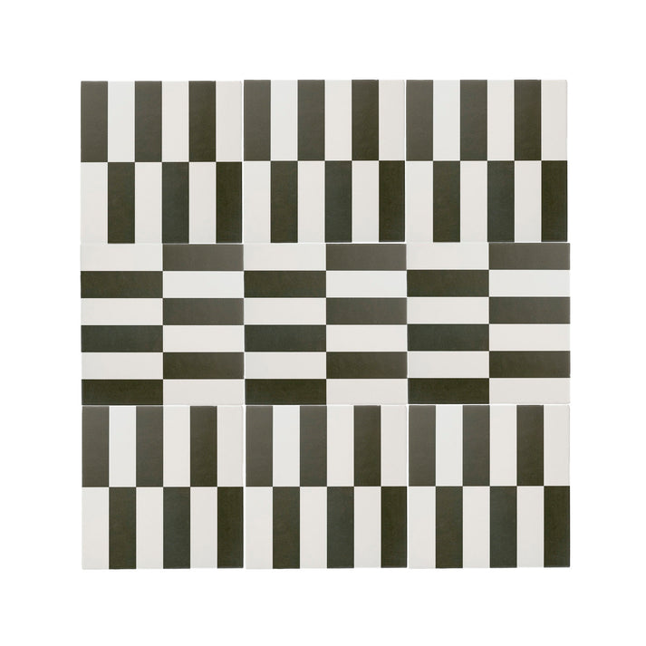 Long Checkerboard Black & White Ceramic Tile-Main Inventory-All Products,Patterns,Under 10-Riad Tile
