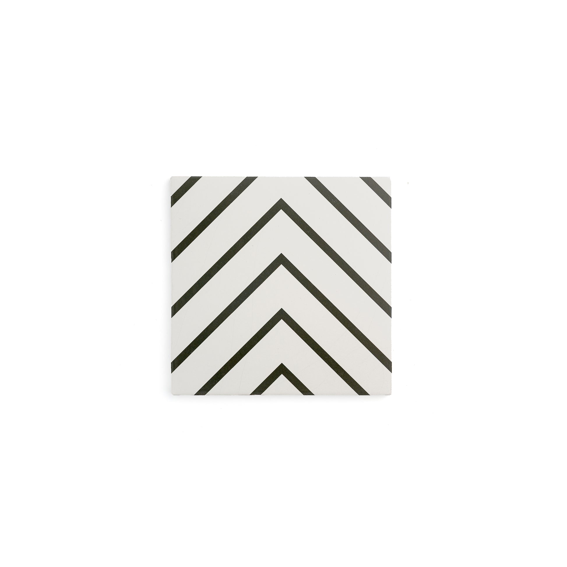 Sample: Maya White & Black Ceramic Tile (1 sample piece)-Sample-Sample-Riad Tile