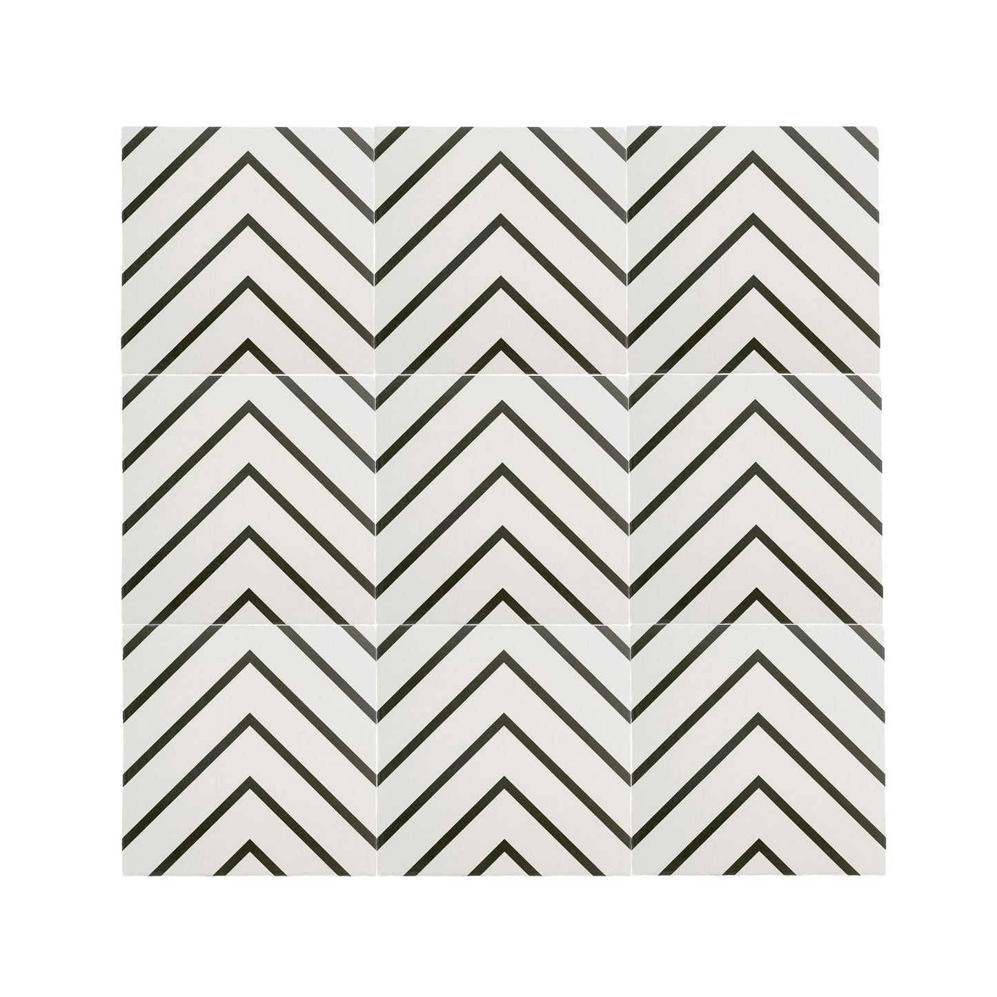 Maya White & Black Ceramic Tile-Main Inventory-All Products,Patterns,Under 10-Riad Tile