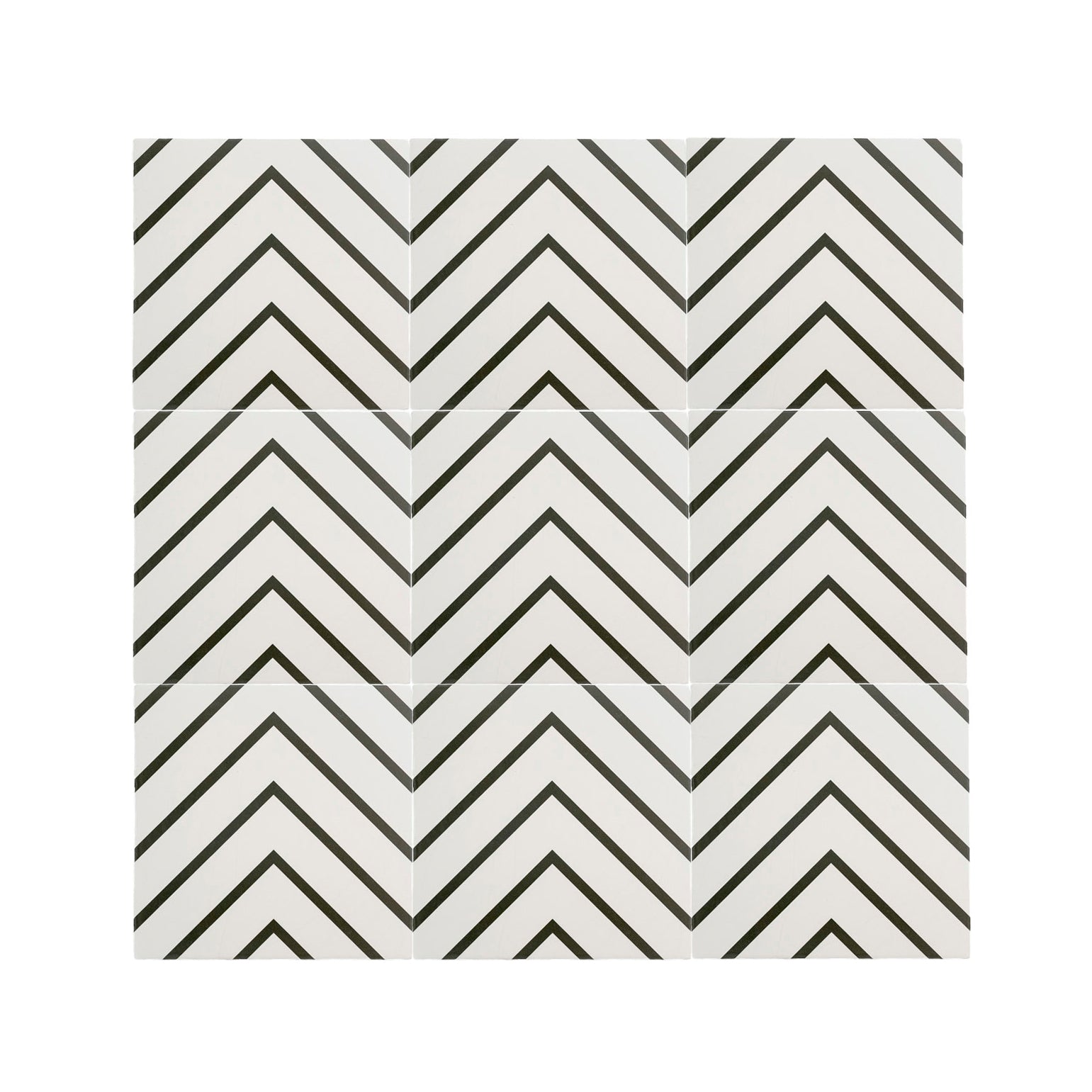Maya White & Black Ceramic Tile-Main Inventory-All Products,Patterns,Under 10-Riad Tile