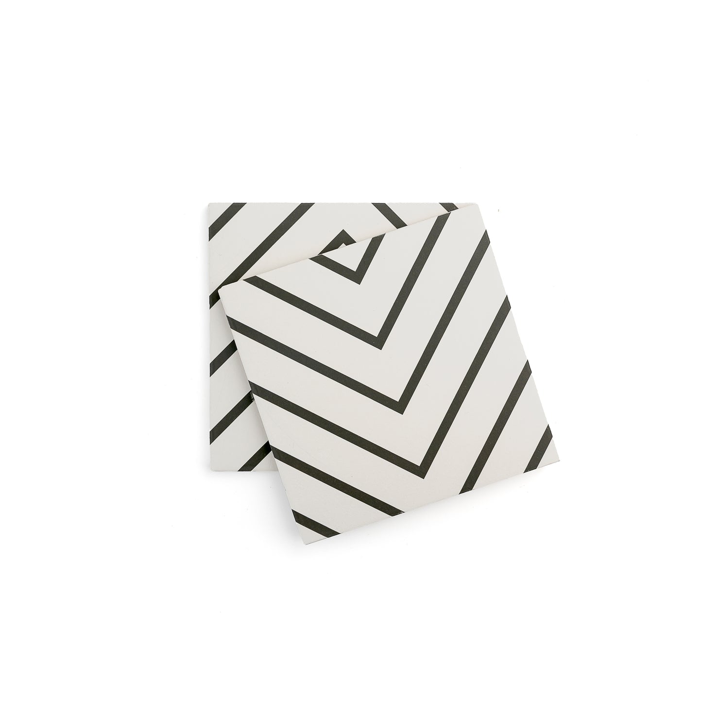 Maya White & Black Ceramic Tile-Main Inventory-All Products,Patterns,Under 10-Riad Tile